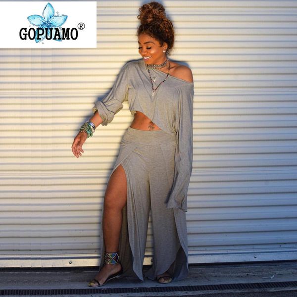 casual 2 piece matching set women clothes one shoulder long sleeve crop high split wide leg pant tracksuit two piece outfit, White
casual 2 piece matching set women clothes one shoulder long sleeve crop high split wide leg pant tracksuit two piece outfit, White