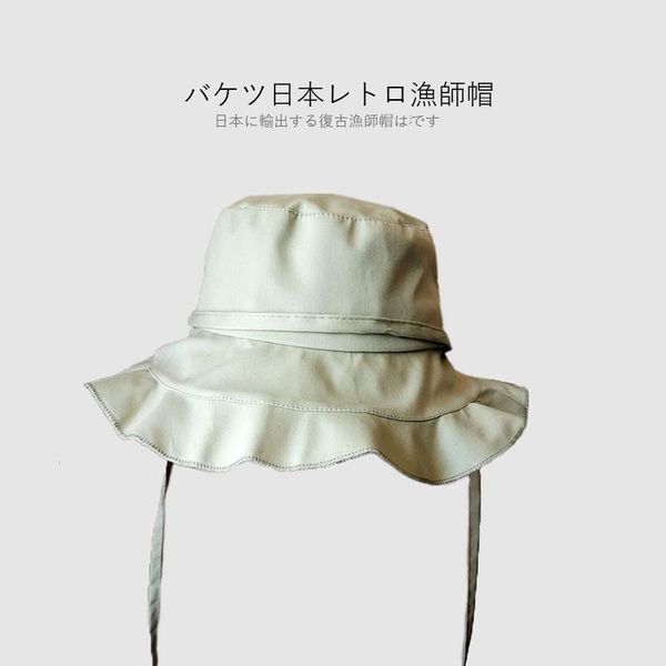 wild fashion wave basin hat summer lady temperament fisherman hat cute basin outdoor sun (56-58cm, Blue;gray
wild fashion wave basin hat summer lady temperament fisherman hat cute basin outdoor sun (56-58cm, Blue;gray
