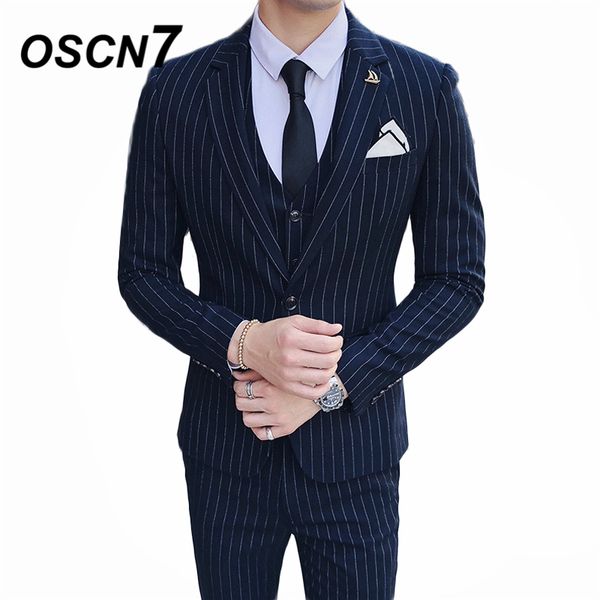 oscn7 casual business stripe 3 piece suit men 2019 wedding dress tuxedo suits for men party gentleman w8030 three piece, White;black
oscn7 casual business stripe 3 piece suit men 2019 wedding dress tuxedo suits for men party gentleman w8030 three piece, White;black