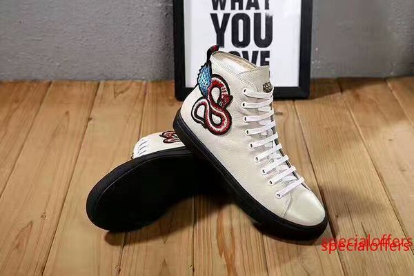 2019 men leather high-sneaker with bee blooms snake dragon tiger head feline shoes women sport shoes sneakers, Black
2019 men leather high-sneaker with bee blooms snake dragon tiger head feline shoes women sport shoes sneakers, Black