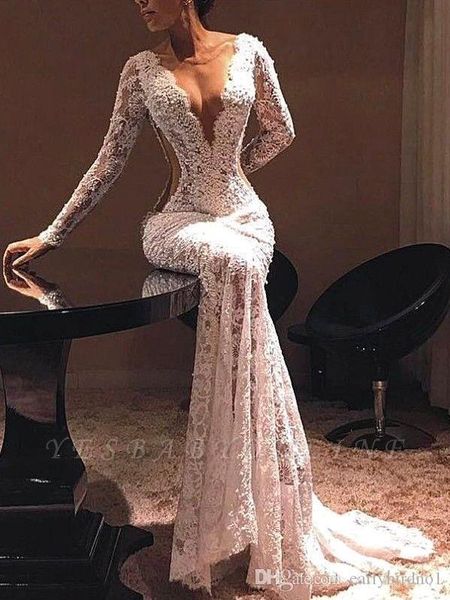 sexy полный шнурок русалка свадебное платье в стиле ретро с открытой спиной sheer глубокий v шеи шнурка аппликация длина пола свадебное плат, White
sexy полный шнурок русалка свадебное платье в стиле ретро с открытой спиной sheer глубокий v шеи шнурка аппликация длина пола свадебное плат, White
