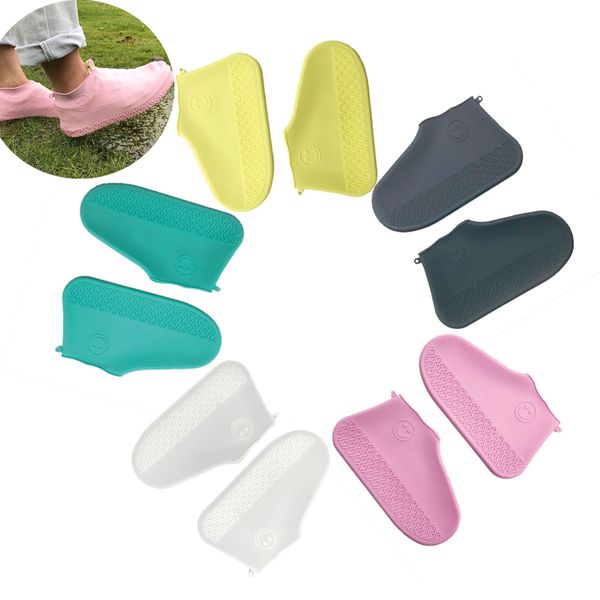 1 pair reusable waterproof rain shoes covers slip-resistant rubber rain boot protectors overshoes s/m/l
1 pair reusable waterproof rain shoes covers slip-resistant rubber rain boot protectors overshoes s/m/l