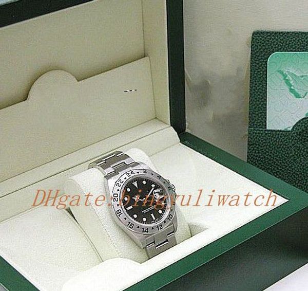 new factory sales luxury 2813 automatic movement 40mm stainless steel mens black exp lorer ii #16570 with original box diving watch, Slivery;brown
new factory sales luxury 2813 automatic movement 40mm stainless steel mens black exp lorer ii #16570 with original box diving watch, Slivery;brown