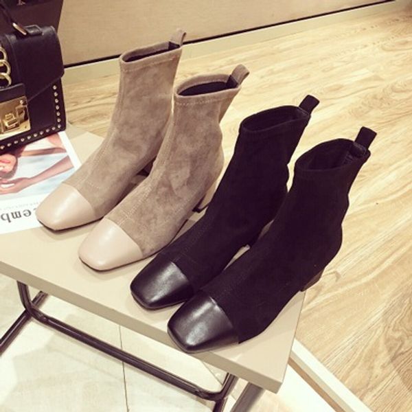 shoes woman pu toe boots genuine fur ankle boots low heel women shoes autumn winter boots square toe ladies booties, Black
shoes woman pu toe boots genuine fur ankle boots low heel women shoes autumn winter boots square toe ladies booties, Black