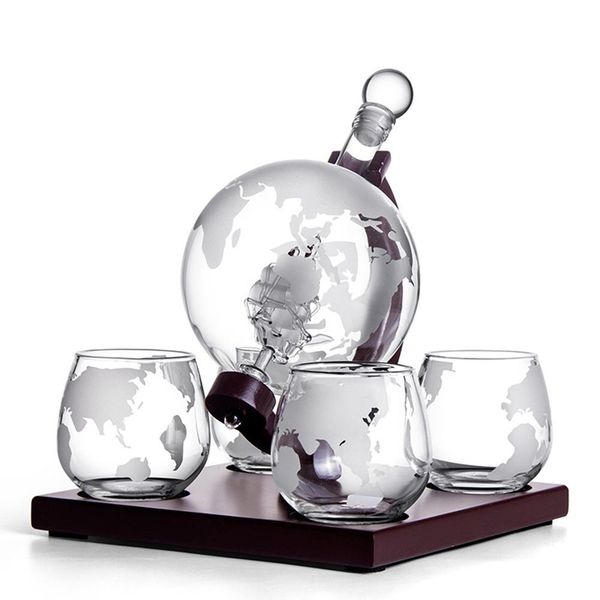 whiskey decanter set vodka globe decanter with 4 glasses liquor dispenser with wood stand wine bureau
whiskey decanter set vodka globe decanter with 4 glasses liquor dispenser with wood stand wine bureau