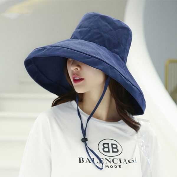 2019 summer korean style anti-uv cotton summer hat women vacation wide brim foldable bucket cap outdoor leisure beach, Blue;gray
2019 summer korean style anti-uv cotton summer hat women vacation wide brim foldable bucket cap outdoor leisure beach, Blue;gray