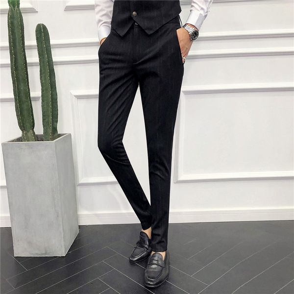 2020 fashion casual business dress pants elastic waist slim fit office social wedding suit pants streetwear costume homme 28-36, Black
2020 fashion casual business dress pants elastic waist slim fit office social wedding suit pants streetwear costume homme 28-36, Black