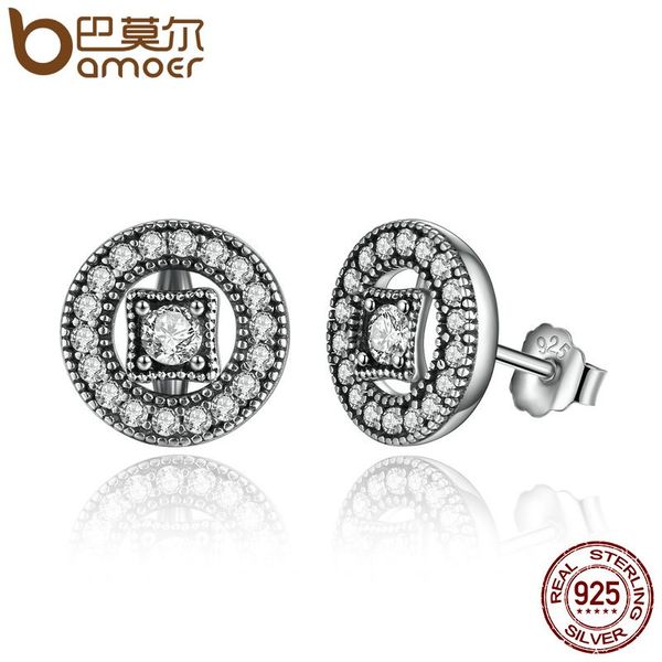 bamoer authentic real 925 sterling silver vintage allure, clear cz stud earrings women wedding jewelry femme brincos pas485, Golden;silver
bamoer authentic real 925 sterling silver vintage allure, clear cz stud earrings women wedding jewelry femme brincos pas485, Golden;silver