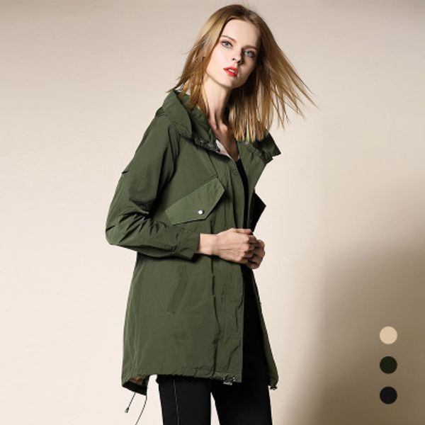 women's jacket new spring and autumn 2019 a hooded loose temperament pure color long sleeve coats lady's casual windbreak, Black;brown
women's jacket new spring and autumn 2019 a hooded loose temperament pure color long sleeve coats lady's casual windbreak, Black;brown