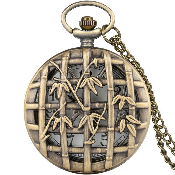vintage bronze hollow bamboo leaf case pocket watch classic antique men women quartz analog watches necklace chain cool clock, Slivery;golden
vintage bronze hollow bamboo leaf case pocket watch classic antique men women quartz analog watches necklace chain cool clock, Slivery;golden