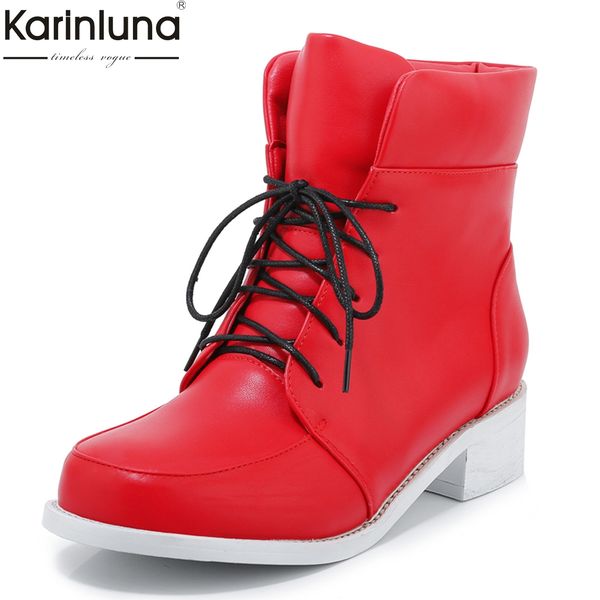 women's big size 34-46 fashion ankle boots women shoes shoelace chunky heel add fur autumn winter shoes woman boots, Black
women's big size 34-46 fashion ankle boots women shoes shoelace chunky heel add fur autumn winter shoes woman boots, Black
