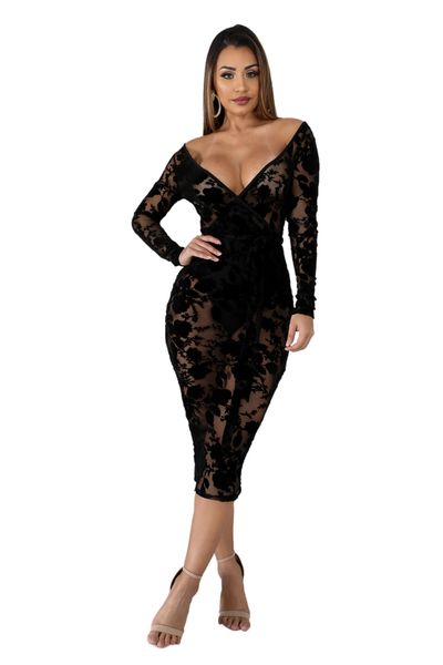 adogirl rose flocking lace sheer mesh club dress wrap v neck long sleeve bodycon midi party dresses women autumn clothing, Black;gray
adogirl rose flocking lace sheer mesh club dress wrap v neck long sleeve bodycon midi party dresses women autumn clothing, Black;gray