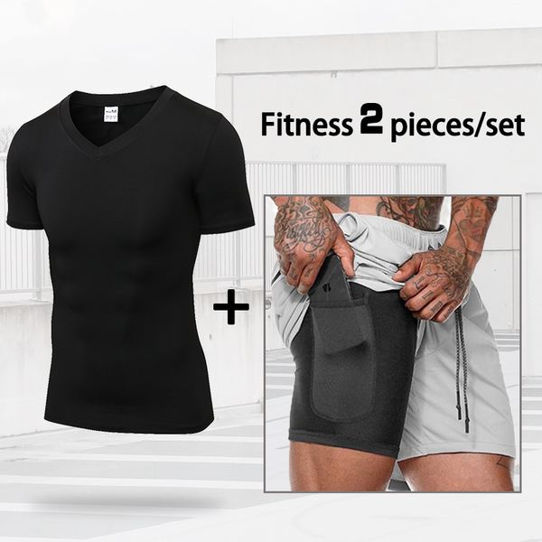 2 pcs/set sports set men's suits running shirts/vests+sports shorts jogging mens sportswear suit soccer running fitness gym sets, Black;blue
2 pcs/set sports set men's suits running shirts/vests+sports shorts jogging mens sportswear suit soccer running fitness gym sets, Black;blue