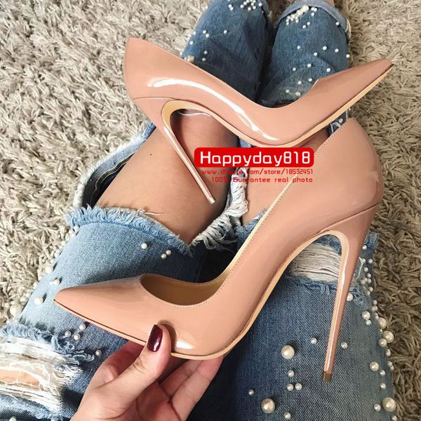 fashion women pumps nude patent leather pointed toe high heels shoes high heels for women stiletto heels bridal wedding shoes, Black
fashion women pumps nude patent leather pointed toe high heels shoes high heels for women stiletto heels bridal wedding shoes, Black