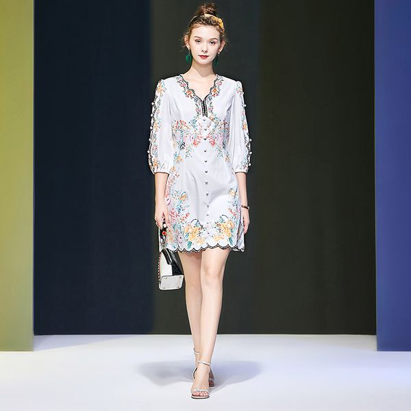 party dresses seifrmann women summer fashion runway a-line dress lantern sleeve button beading floral print ladies short vestidos 2021, White;black
party dresses seifrmann women summer fashion runway a-line dress lantern sleeve button beading floral print ladies short vestidos 2021, White;black