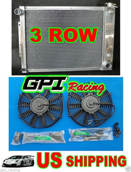 

aluminum radiator + fan 67-69 68 for chevy camaro / firebird t/a 5.3l-5.7l v8+ fan