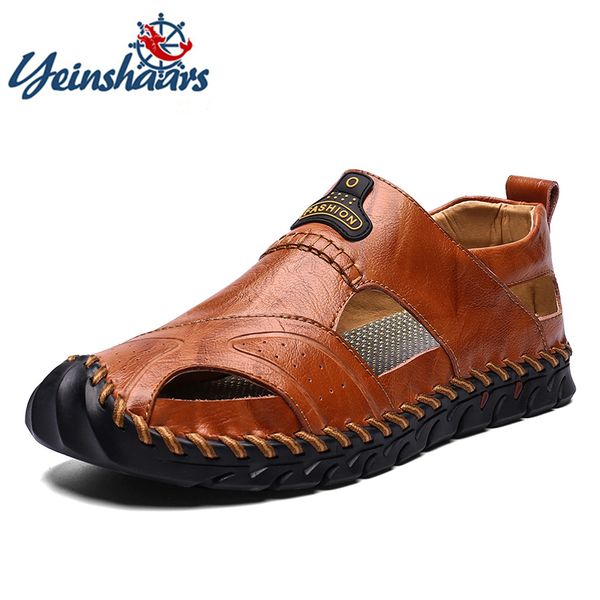 yeinshaars new genuine leather men shoes outdoor lightweight flats summer shoes comfort beach casual men sandals big size 48, Black
yeinshaars new genuine leather men shoes outdoor lightweight flats summer shoes comfort beach casual men sandals big size 48, Black