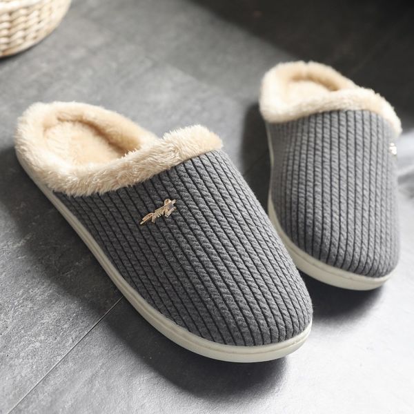 men's slippers winter lovers home slippers warm antiskid soft sole house shoes women bedroom fur indoor footwear, Black 
men's slippers winter lovers home slippers warm antiskid soft sole house shoes women bedroom fur indoor footwear, Black
