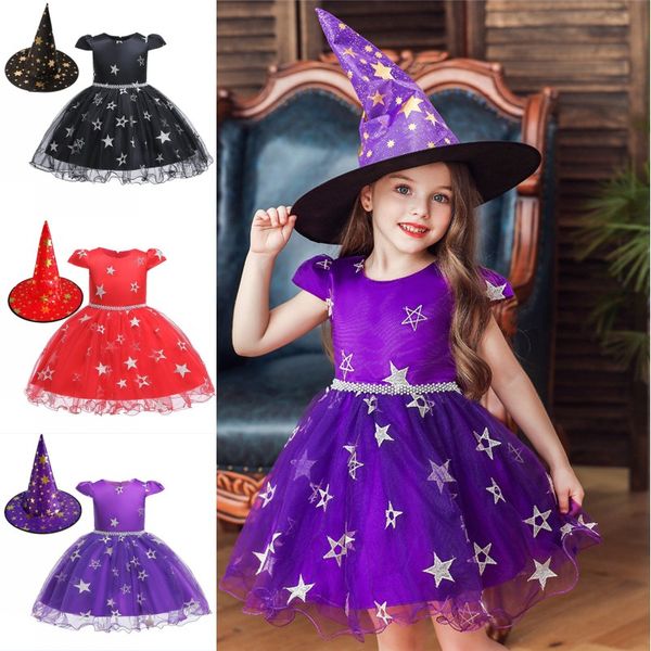 kids star mesh skirt princess dress halloween cosplay witch performance clothing with witch hat kids halloween cosplay costume, Blue
kids star mesh skirt princess dress halloween cosplay witch performance clothing with witch hat kids halloween cosplay costume, Blue
