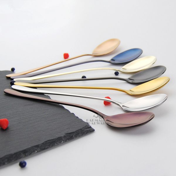 2 pieces stainless steel colourful spoons korea dark black soup spoon long handle gold spoon set for ice cream gold tableware
2 pieces stainless steel colourful spoons korea dark black soup spoon long handle gold spoon set for ice cream gold tableware