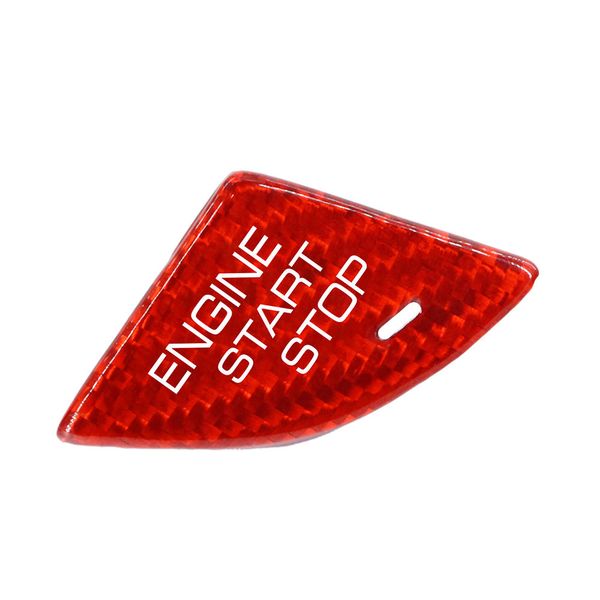vehicle engine start button trim decal carbon fiber decor cover for ats