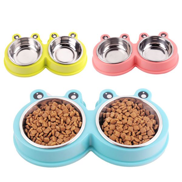 cute frog shape pet feeding bowl stainless steel pets drinking feeding bowls pet supplies anti-skid dogs cat water bowl tool
cute frog shape pet feeding bowl stainless steel pets drinking feeding bowls pet supplies anti-skid dogs cat water bowl tool