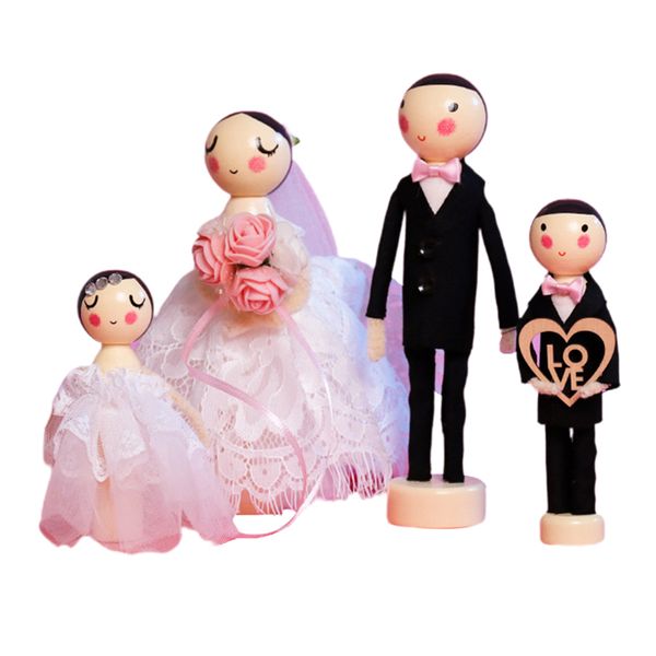4pcs wood peg assorted wedding dolls decors family figurine toys party home office bridal shower ornaments
4pcs wood peg assorted wedding dolls decors family figurine toys party home office bridal shower ornaments