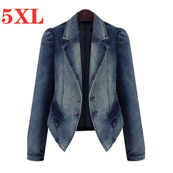 spring autumn women plus size 5xl outerwear jean jacket woman high street slim jeans coat casual short streetwear denim clothes, Black;brown
spring autumn women plus size 5xl outerwear jean jacket woman high street slim jeans coat casual short streetwear denim clothes, Black;brown