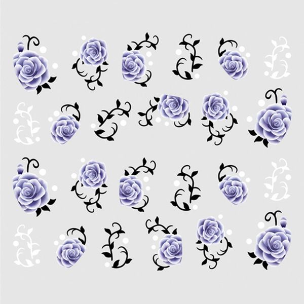 1sheet fashion rose flower nail art water transfer stickers decals tip decoration diy for nails accessories, Black
1sheet fashion rose flower nail art water transfer stickers decals tip decoration diy for nails accessories, Black