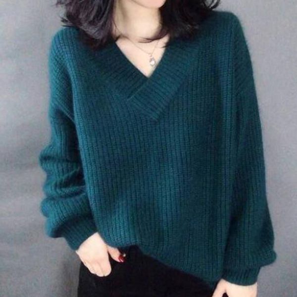 winter women's loose jumper sweater v-neck lantern sleeve imitation alpaca knitted pullovers keep warm thick sweater woman s805, White;black
winter women's loose jumper sweater v-neck lantern sleeve imitation alpaca knitted pullovers keep warm thick sweater woman s805, White;black