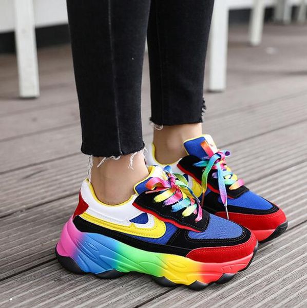 2020 new chunky sneakers colorful sneakers women vulcanize shoes womens rainbow platform ladies trainers female casual, Black
2020 new chunky sneakers colorful sneakers women vulcanize shoes womens rainbow platform ladies trainers female casual, Black