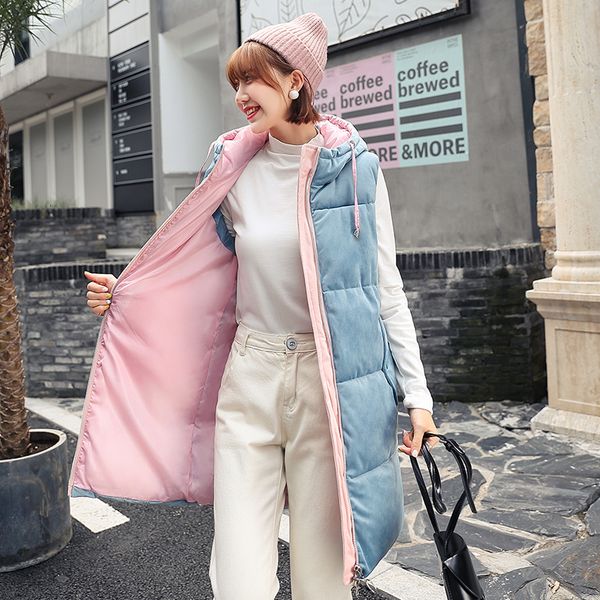 2019 pleuche cotton vest girls long fund ma'am thin thickening vest sleeveless waistcoat, Black;white
2019 pleuche cotton vest girls long fund ma'am thin thickening vest sleeveless waistcoat, Black;white