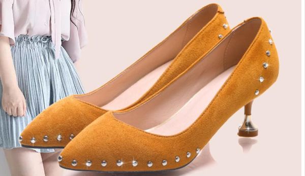 2019 women's shoes in spring and autumn with new style high heel fine heel pointed end suede @4036, Black
2019 women's shoes in spring and autumn with new style high heel fine heel pointed end suede @4036, Black