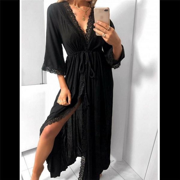 women dress linen maxi dress party beach dresses t-shirt shawl cardigan kimono sundress 2019 new robe femme ropa mujer, Black;gray
women dress linen maxi dress party beach dresses t-shirt shawl cardigan kimono sundress 2019 new robe femme ropa mujer, Black;gray