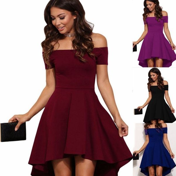 womens off the shoulder short sleeve high low cocktail dresses 2020 in stock party dress multi color, White;black
womens off the shoulder short sleeve high low cocktail dresses 2020 in stock party dress multi color, White;black