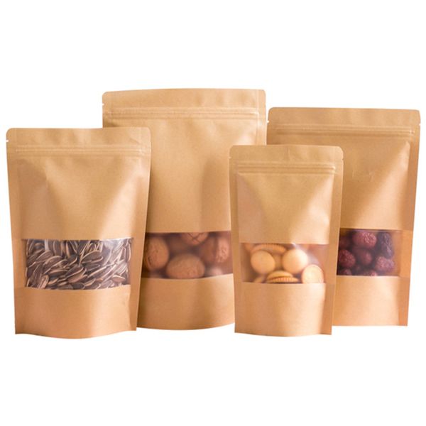100pcs/lot brown stand-up kraft paper frosted window bag doypack gift wedding candy packaging pouches pe self sealing zipper bag
100pcs/lot brown stand-up kraft paper frosted window bag doypack gift wedding candy packaging pouches pe self sealing zipper bag