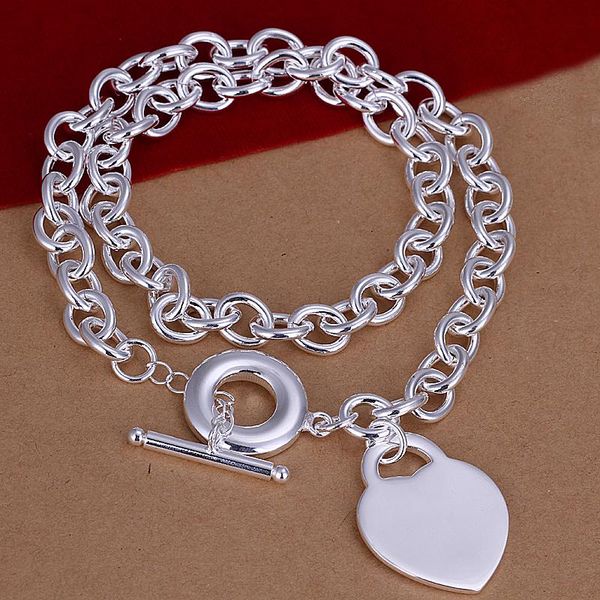 925 stamped silver plated heart charm necklace woman man necklace fashion jewelry wholesale ing
925 stamped silver plated heart charm necklace woman man necklace fashion jewelry wholesale ing