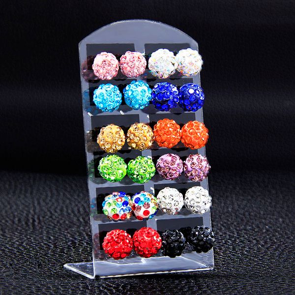 12 pairs /set rhinestone crystal brand earrings for women micro disco 10mm ball stud earring fashion jewelry christmas gift, Golden
12 pairs /set rhinestone crystal brand earrings for women micro disco 10mm ball stud earring fashion jewelry christmas gift, Golden