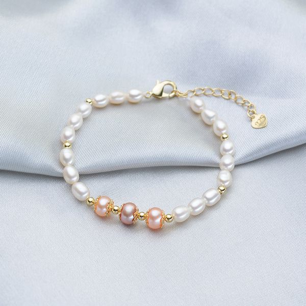wholesale 5-7mm freshwater pearl bracelet mixed-color rice-shaped pearl lady bracelet for girlfriend's mother's birthday gift ing, Black
wholesale 5-7mm freshwater pearl bracelet mixed-color rice-shaped pearl lady bracelet for girlfriend's mother's birthday gift ing, Black