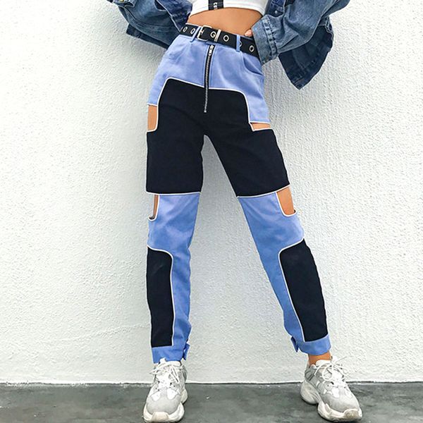 2019 hip hop women harem pants high waist joggers side hollow out color block patchwork casual pants chic streetwear trousers, Black;white
2019 hip hop women harem pants high waist joggers side hollow out color block patchwork casual pants chic streetwear trousers, Black;white