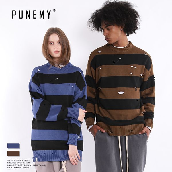 retro hip hop men sweaters ripped out holes harajuku streetwear o-neck striped pattern aurumn new pullover swag man's sweaters, White;black
retro hip hop men sweaters ripped out holes harajuku streetwear o-neck striped pattern aurumn new pullover swag man's sweaters, White;black