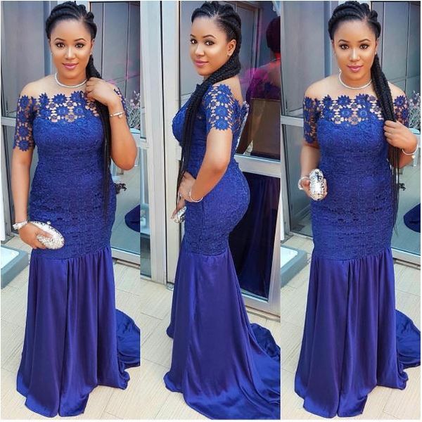 2020 royal blue long sleeve prom dresses off the shoulder aso ebi style mermaid lace floor lenth satin formal evening occasion dresses, Black
2020 royal blue long sleeve prom dresses off the shoulder aso ebi style mermaid lace floor lenth satin formal evening occasion dresses, Black
