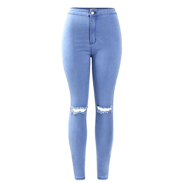 Women `S High Waist Stretch Ripped Knees Distressed Skinny Denim Vintage Jean Pants Elastic Jeans Woman
Women `S High Waist Stretch Ripped Knees Distressed Skinny Denim Vintage Jean Pants Elastic Jeans Woman