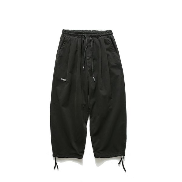 autumn season high-grade quality simple wild elastic waist loose solid color shrink foot closing tooling men's casual trousers, Black
autumn season high-grade quality simple wild elastic waist loose solid color shrink foot closing tooling men's casual trousers, Black