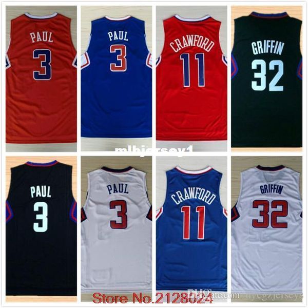 #3 paul jersey stitched basketball #32 blake griffin jerseys #11 jamal crawford jersey size s-xxl ncaa college, Black;blue
#3 paul jersey stitched basketball #32 blake griffin jerseys #11 jamal crawford jersey size s-xxl ncaa college, Black;blue