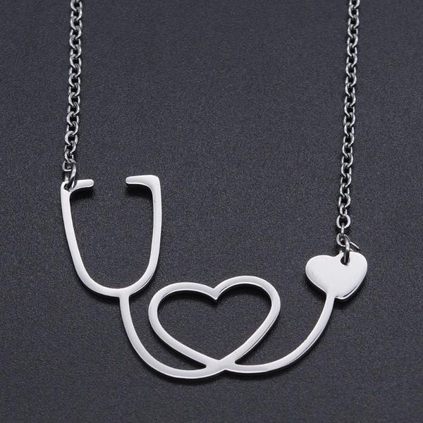 stethophone stainless steel charm necklace for women wholesale fashion jewelry necklaces dropshipping dainty steel necklaces, Silver
stethophone stainless steel charm necklace for women wholesale fashion jewelry necklaces dropshipping dainty steel necklaces, Silver