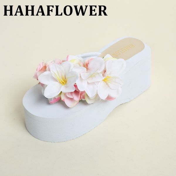 hahaflower summer fashion women handmade flower flip flops women casual comfortable wedges holiday candy color beach slippers, Black
hahaflower summer fashion women handmade flower flip flops women casual comfortable wedges holiday candy color beach slippers, Black
