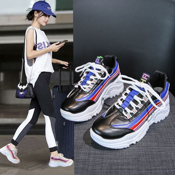 daddy shoes female korean version ulzzang chao student yusukuda ins superthick bottom external heightening sports running shoes, Black
daddy shoes female korean version ulzzang chao student yusukuda ins superthick bottom external heightening sports running shoes, Black