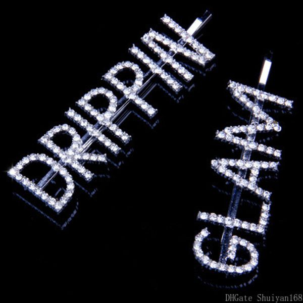 drippin glam letters hair clips pin crystal hairpin glitter rhinestone hair accessories for women girls party wedding jewelry christmas gift, Golden;silver
drippin glam letters hair clips pin crystal hairpin glitter rhinestone hair accessories for women girls party wedding jewelry christmas gift, Golden;silver