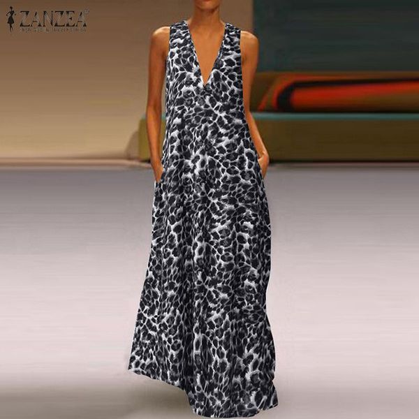 casual dresses zanzea women's sundress 2021 summer leopard printed maxi dress sleeveless beach tank vestidos female v neck sarafans dre, Black;gray
casual dresses zanzea women's sundress 2021 summer leopard printed maxi dress sleeveless beach tank vestidos female v neck sarafans dre, Black;gray